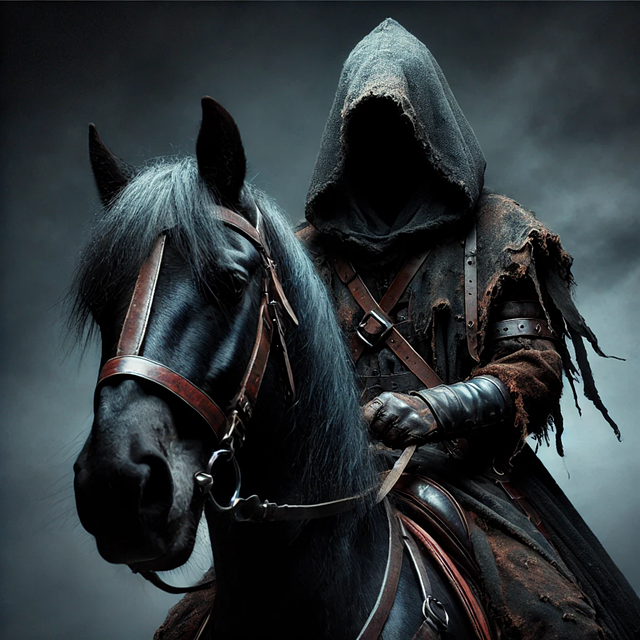 Hest, Hest Rytter, Sort Hest, Ridder