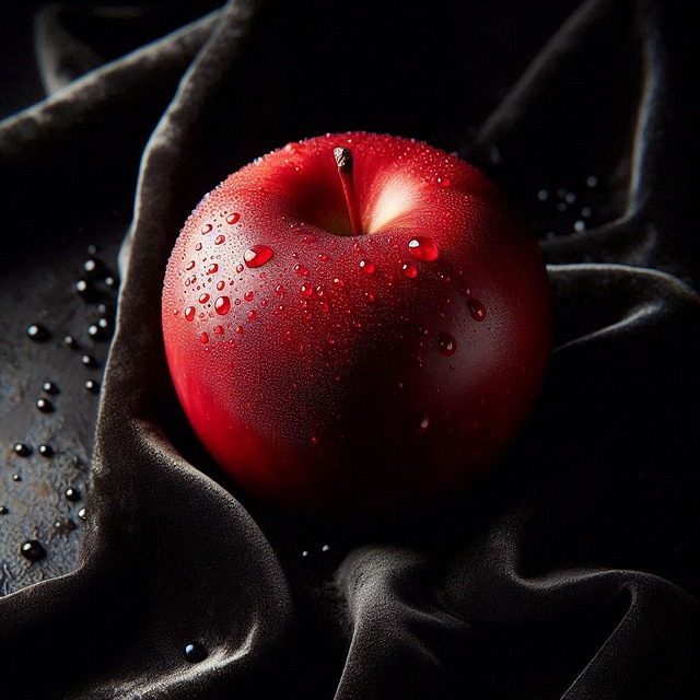 Free ai generated apple waterdrop illustration