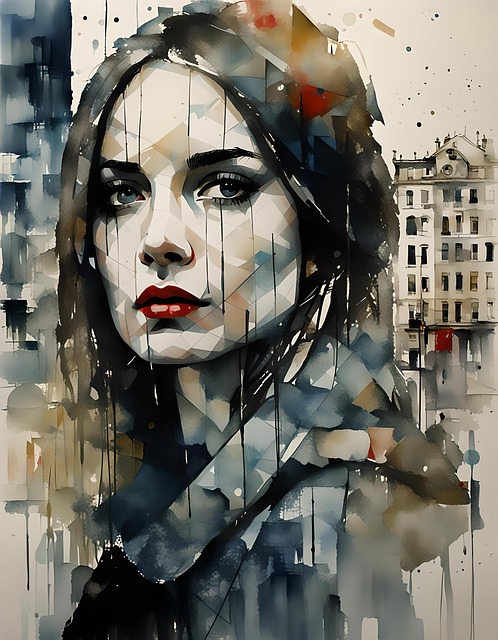 Free ai generated girl urban illustration