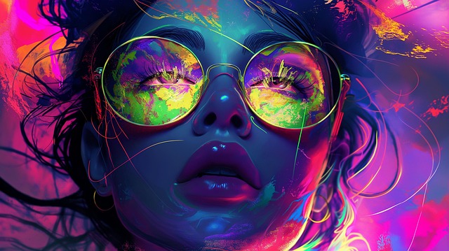 Download free HD stock image of Colorful Portrait Free colorful portrait woman illustration