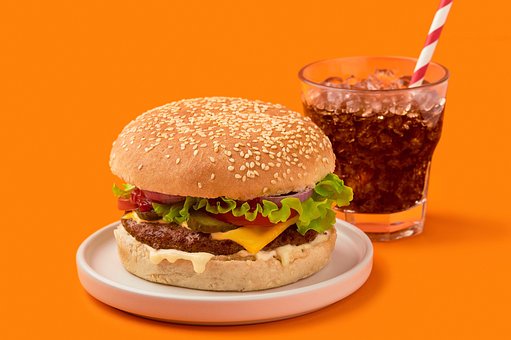 Hamburger, Fastfood, Burger, Drikke
