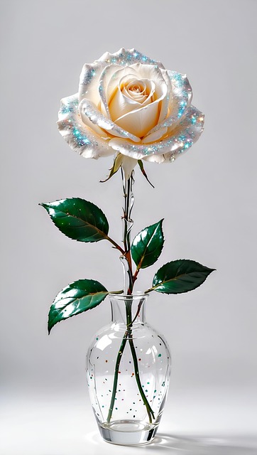 Free ai generated rose vase illustration