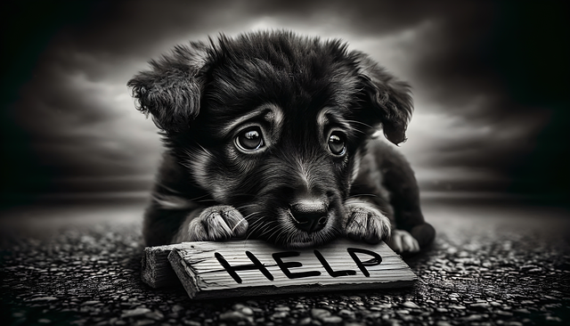 Free ai generated dog help illustration