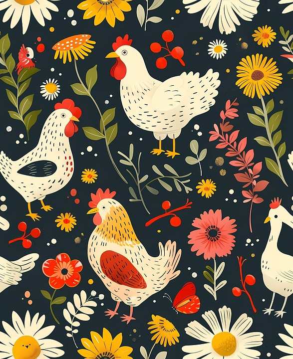 Download Chicken, Pattern, Template. Royalty-Free Stock Illustration ...