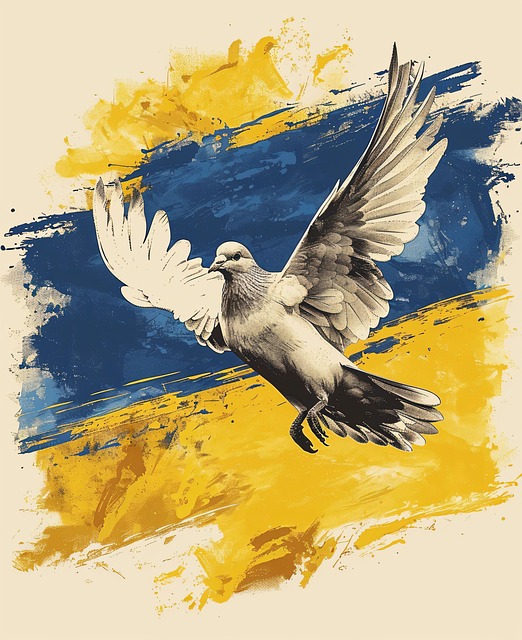 Free ukraine flag peace illustration