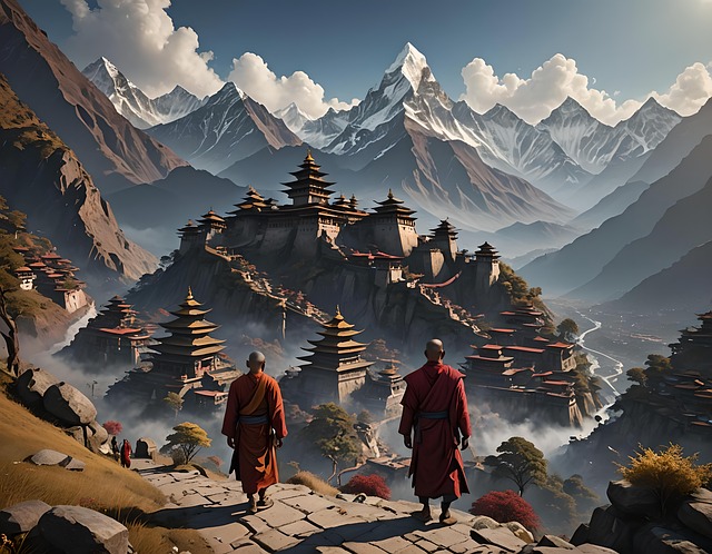 Download free ai generated art of Monks Religion images Free monks religion buddhism illustration