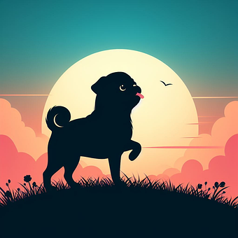Free Animal Pug illustration and picture