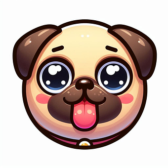 Free Animal Pug illustration and picture