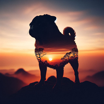 Free Animal Pug illustration and picture