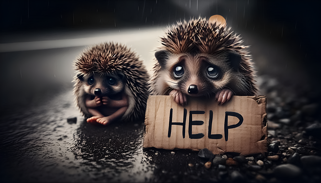 Igel, Straße, Gefahr, Warnung, Vorsicht