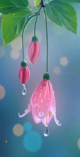 Free flower rain bloom illustration
