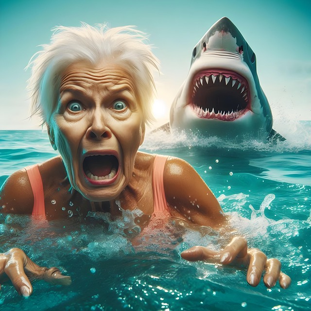 Free woman senior sea illustration