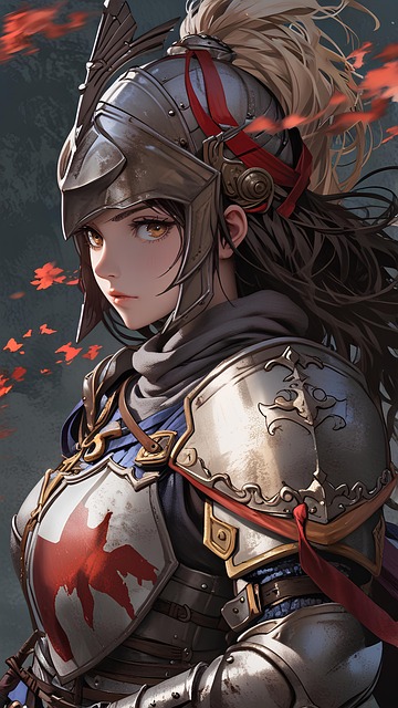 Free woman warrior armor illustration