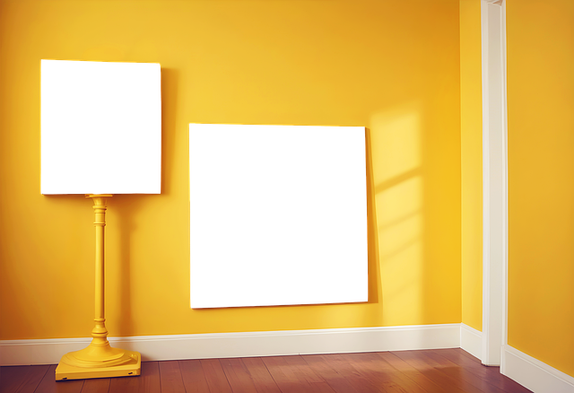 Ai Gegenereerd, Postermodel, Geel, Kader