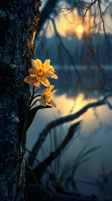Free ai generated orchid tree illustration