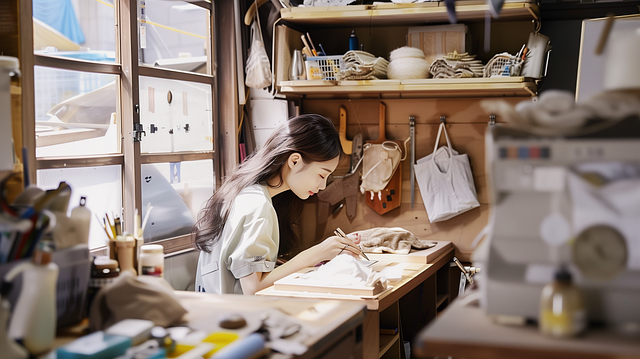 Free ai generated art studio creative space illustration