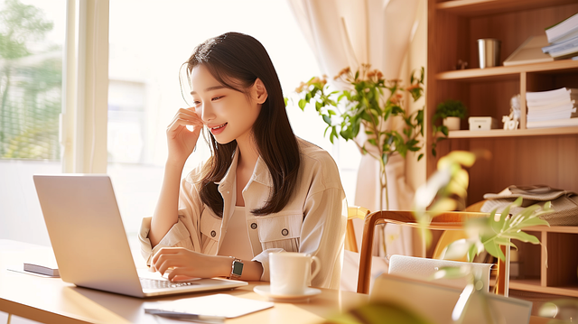 Free ai generated home office remote work illustration