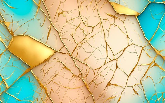 Kintsugi, Oro, Reparar, Roto, Mármol
