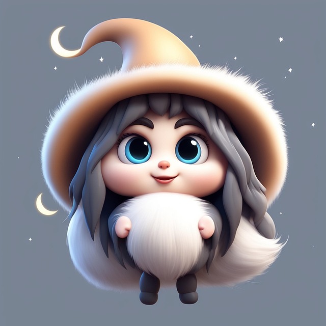 Free cutewitch cartoonvector scienceart illustration