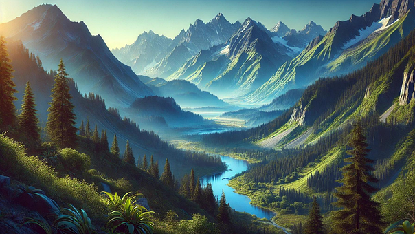 Fjellandskap, Natur Tapet
