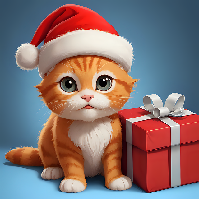 Ai Gerado, Presente, Gato, Gatinho