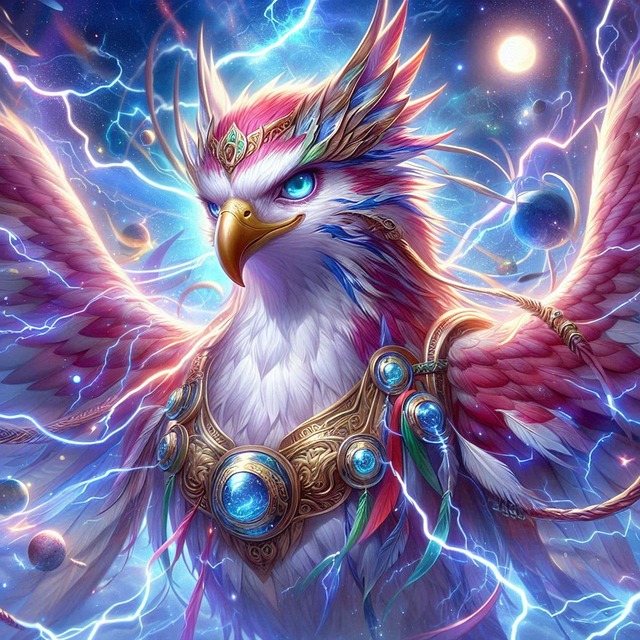 Free ai generated eagle glowing illustration