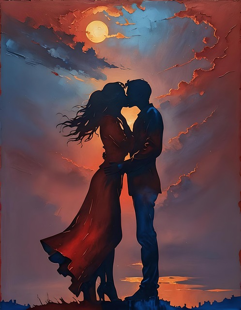 Free ai generated couple love illustration