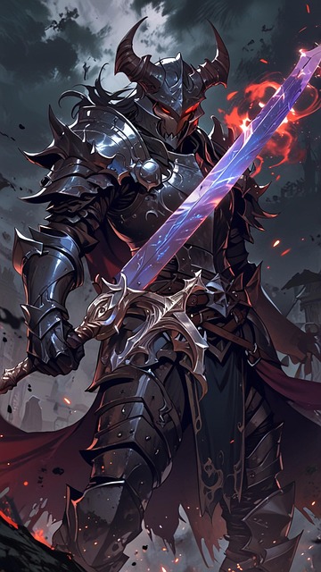 Free ai generated devil sword illustration