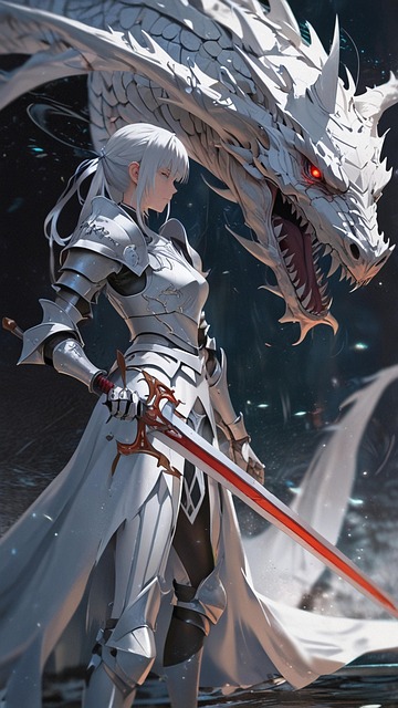 Free ai generated dragon sword illustration