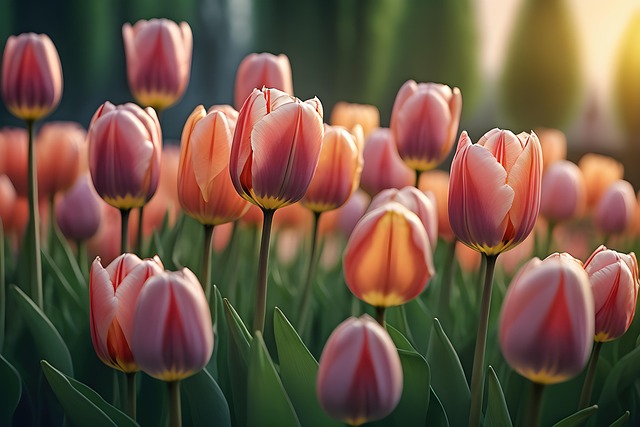 Ai Generiert, Blumen, Tulpen, Frühling