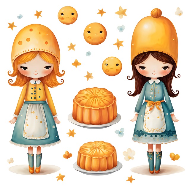 Download free HD stock image of Ai Generated Mooncake Free ai generated mooncake mid-autumn illustration