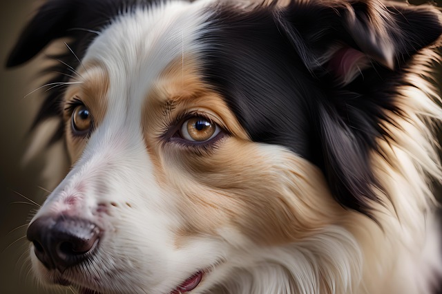 Free ai generated border collie dog illustration