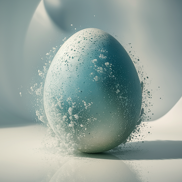 Free ai generated eggshell egg illustration