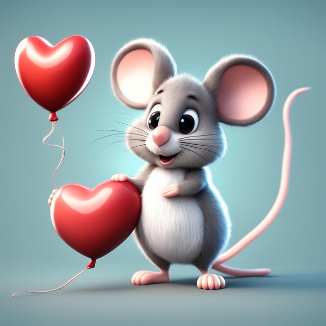 Download free HD stock image of Ai Generated Mouse Free ai generated mouse heart illustration