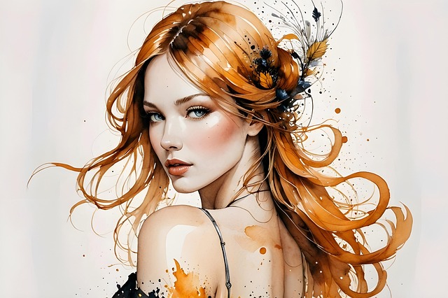 Free ai generated woman paint illustration