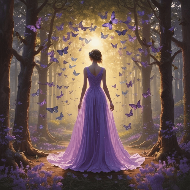 Download free HD stock image of Ai Generated Woman Free ai generated woman butterflies illustration