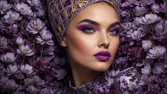 Ai Generado, Mujer, Flor, Retrato