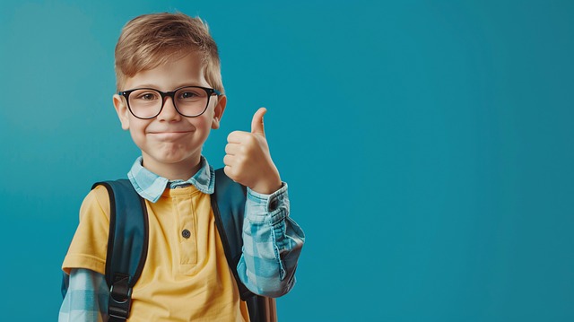 Free ai generated boy thumbs up illustration