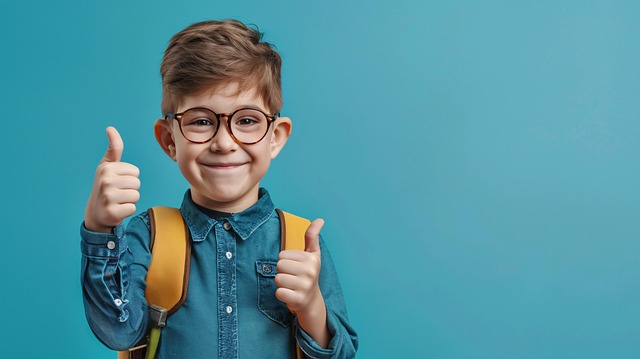 Free ai generated boy thumbs up illustration