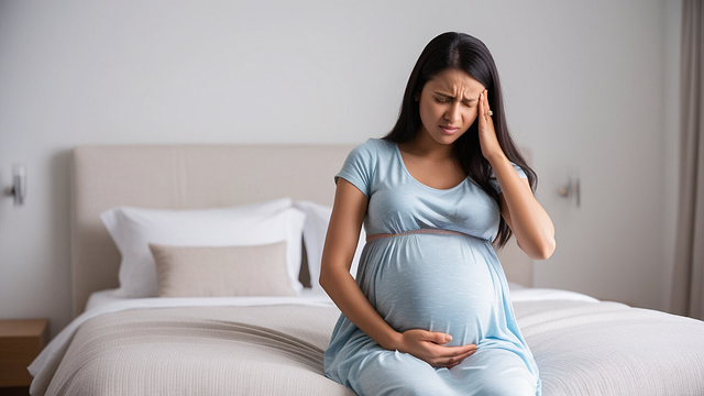 Free woman ai generated pregnant illustration