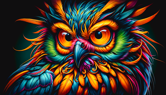 Free ai generated owl design illustration