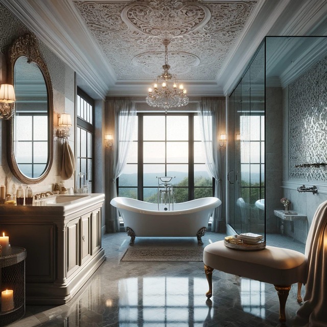 Free ai generated bathtub house illustration