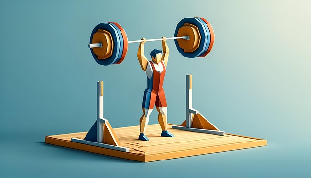 Free ai generated origami weightlifter illustration