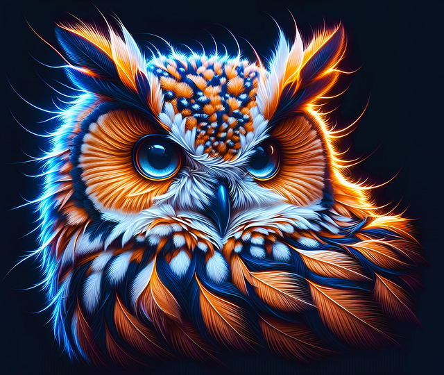 Free ai generated owl design illustration