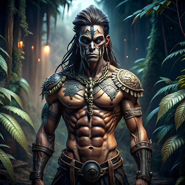 Free ai generated man warrior illustration