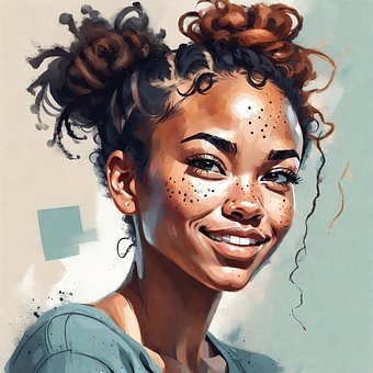 Ai Gerado, Mulher, Sorriso, Sardas