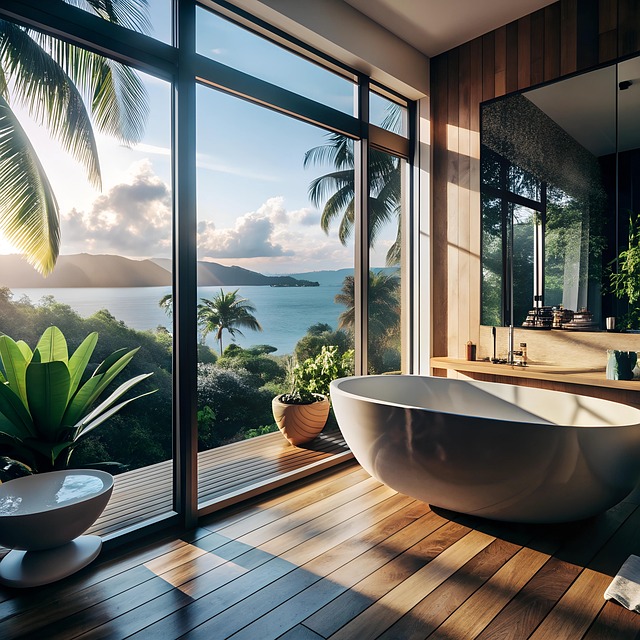 Free ai generated bathtub interior illustration