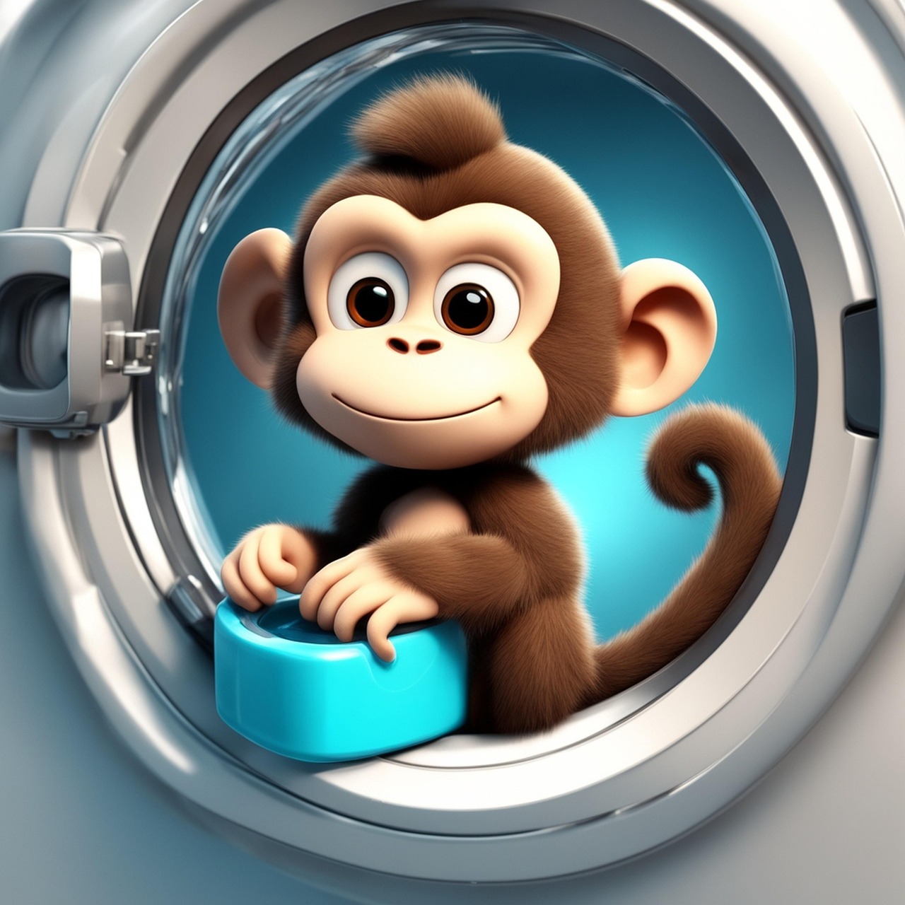 Schattige Aap Wasmachine - Gratis afbeelding op Pixabay