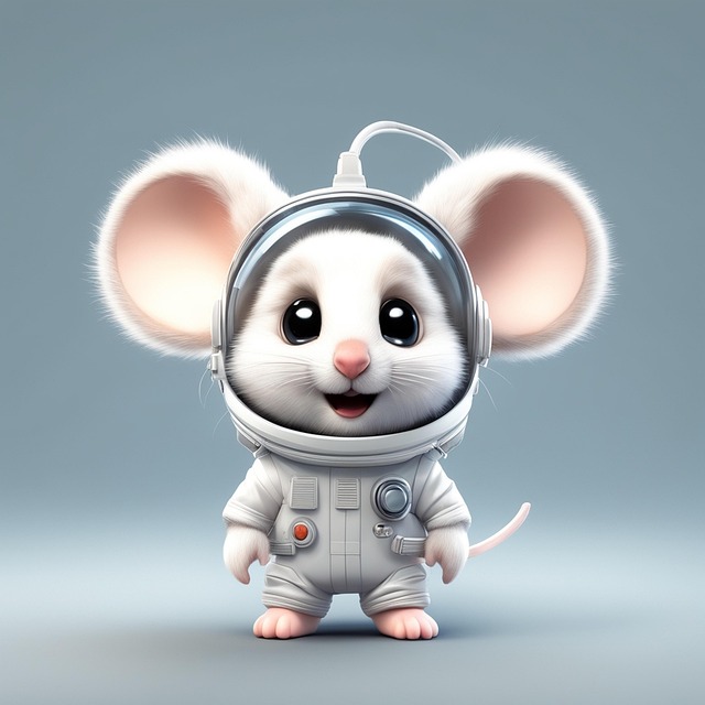 Free cutemouse astronauticon animalscience illustration