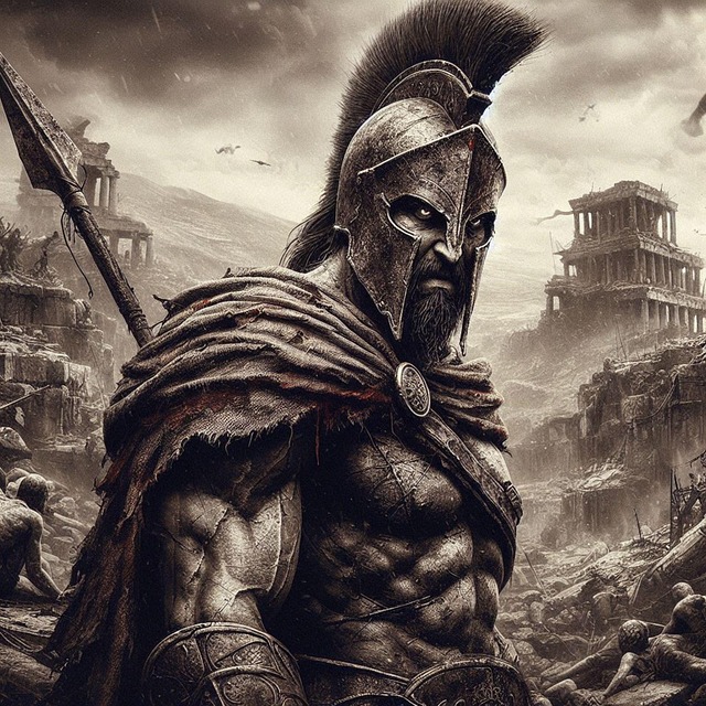 Free ai generated spartan greece illustration